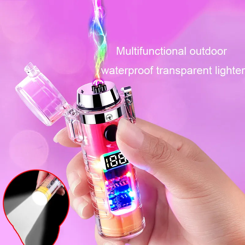 Electric lighter outdoor rope lighting lighter transparent waterproof