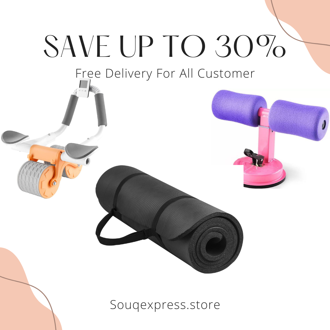 Ab Abdominal Exercise Roller and Yoga Mat