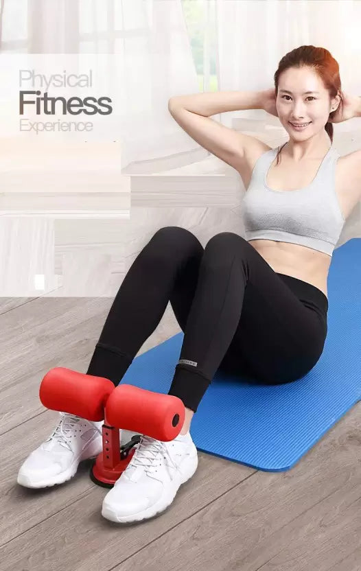 Ab Abdominal Exercise Roller Elbow Support Timer + Portable Self-Suction Situp Bar + yoga mat