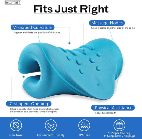 Chiropractic Pillow Neck Stretcher and Shoulder Relaxer