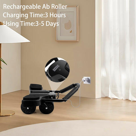 Advanced Ab Roller With New Built-in LCD functions With Yoga Mat And Suction Sit-up