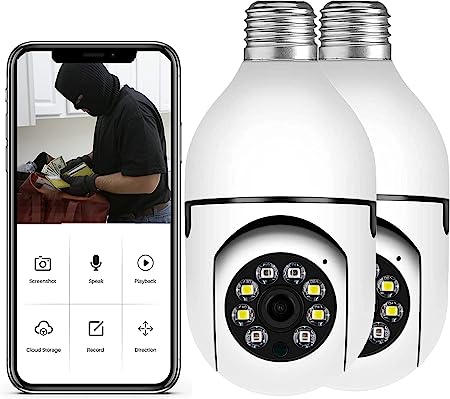 Light Bulb Security Camera 2.4GHz & 5G WiFi Outdoor