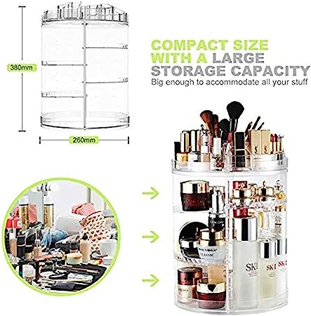 Make up Caddy Shelf Cosmetics Organizer Box