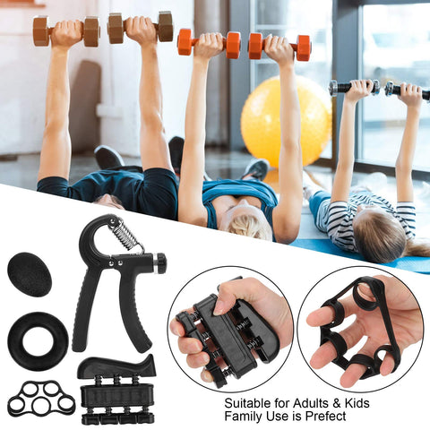 Hand Grip Strengthener Set, Hand Gripper Trainer Kit (5 Pack) Including Hand Grip Strengthener, Finger Exerciser, Hand Strengthener Grip Ring Etc, Grip Strength Exercise Equipment